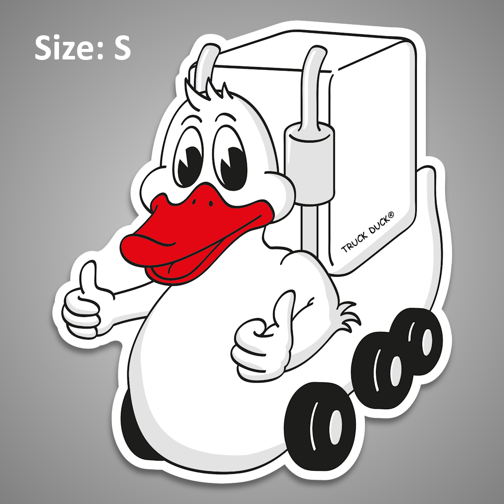 TRUCK DUCK Figur Aufkleber Sticker Größe S Logo Zeichen LKW Auto KFZ Trucker Autoaufkleber