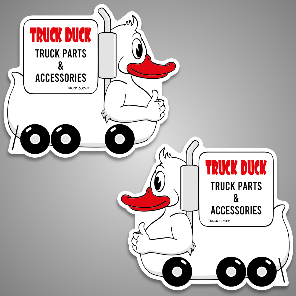 2x Truck Duck LKW Auto Aufkleber Sticker Set Trucker Wimpel Deko Folie Logo Lkw Fahrer