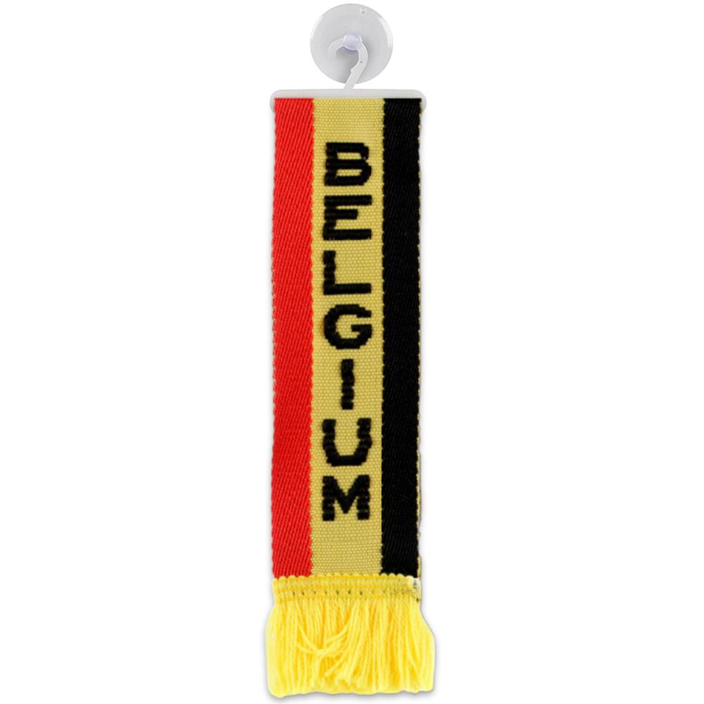 LKW Auto Minischal Belgium Belgien Mini Schal Wimpel Saugnapf Spiegel Deko Flagge Fahne
