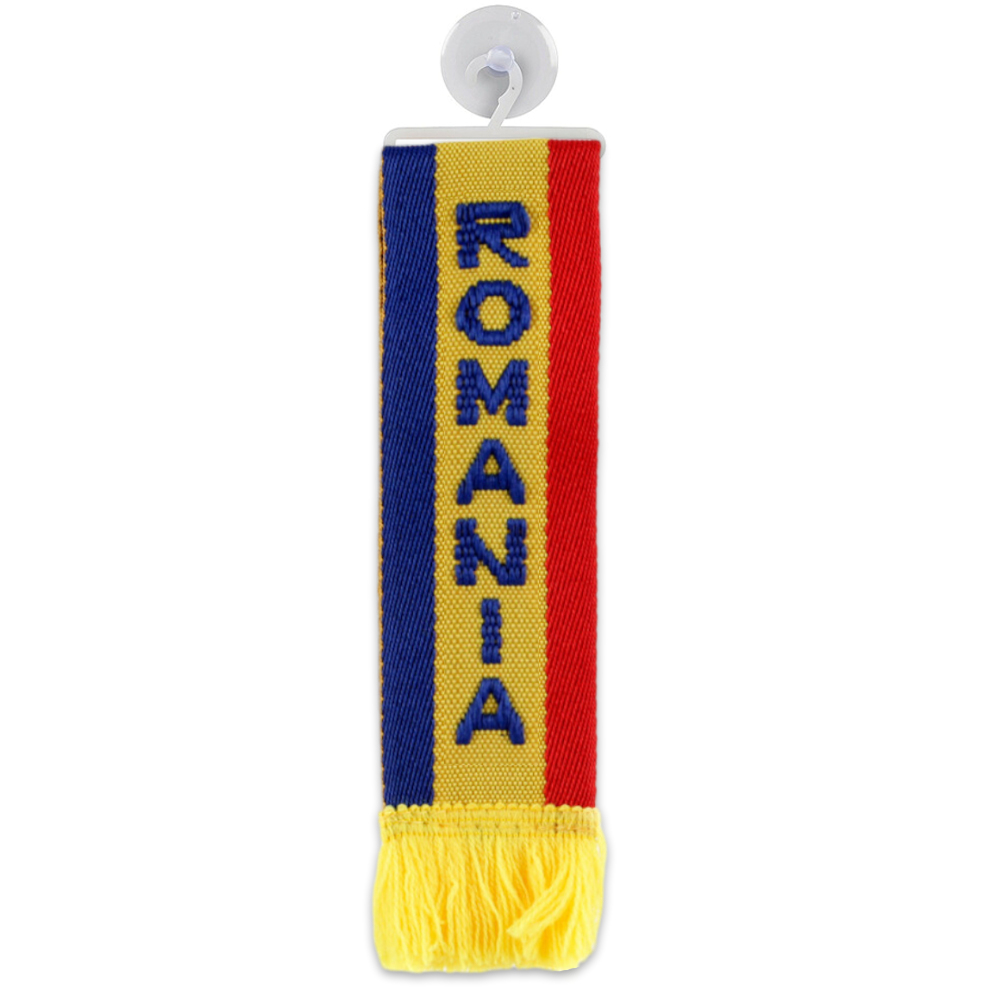 LKW Auto Minischal Romania Rumänien Mini Schal Wimpel Saugnapf Anhänger Spiegel Deko Flagge