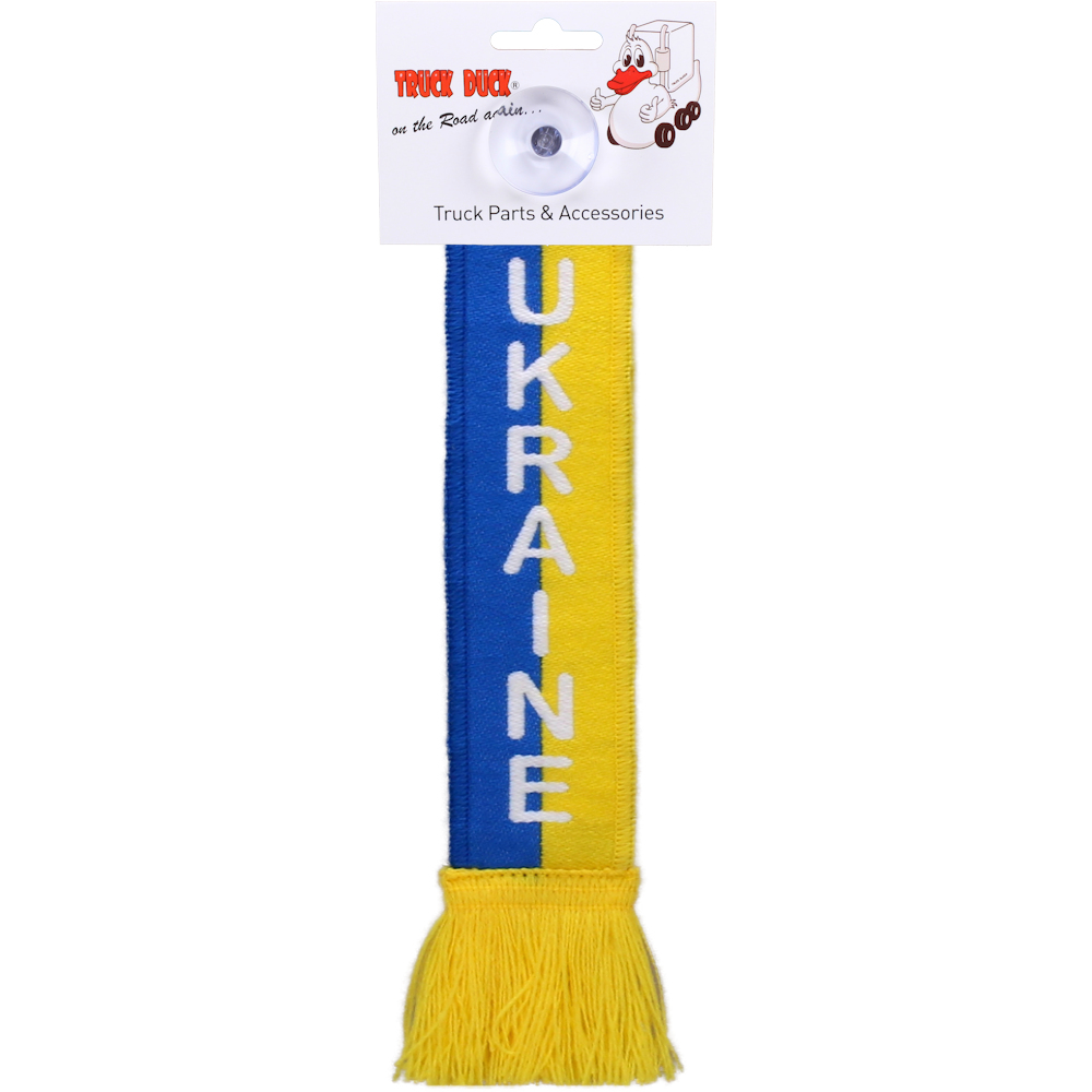 LKW Auto Minischal Ukraine Mini Schal Wimpel Saugnapf Anhänger Spiegel Deko Flagge