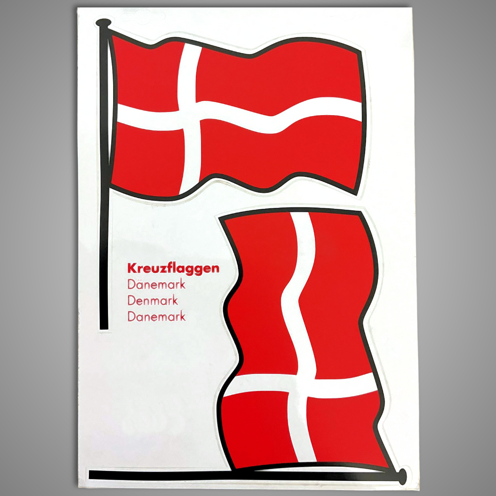 Kreuzflaggen Dänemark XXL Aufkleber Sticker Set Logo Länder Zeichen LKW Auto Trucker Wimpel