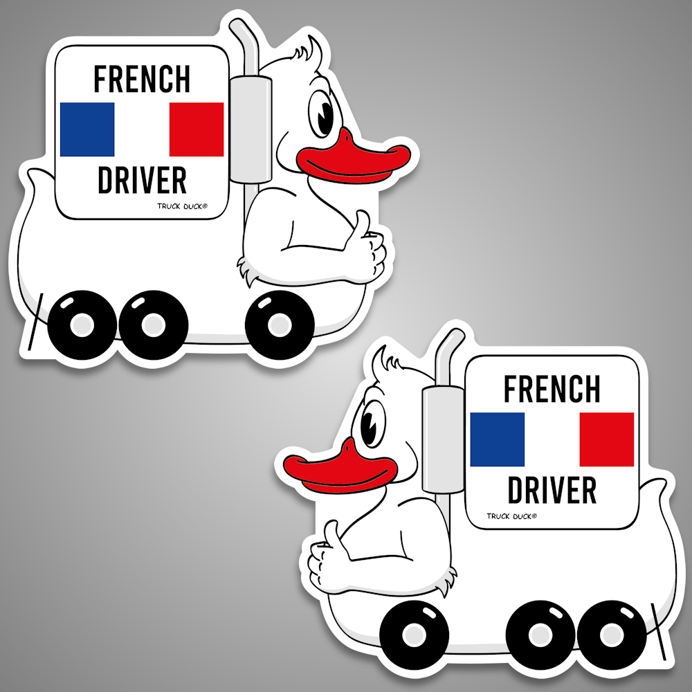 2x French Driver Camion Autocollant Set France Trucker Fanion Déco Camion Chauffeur