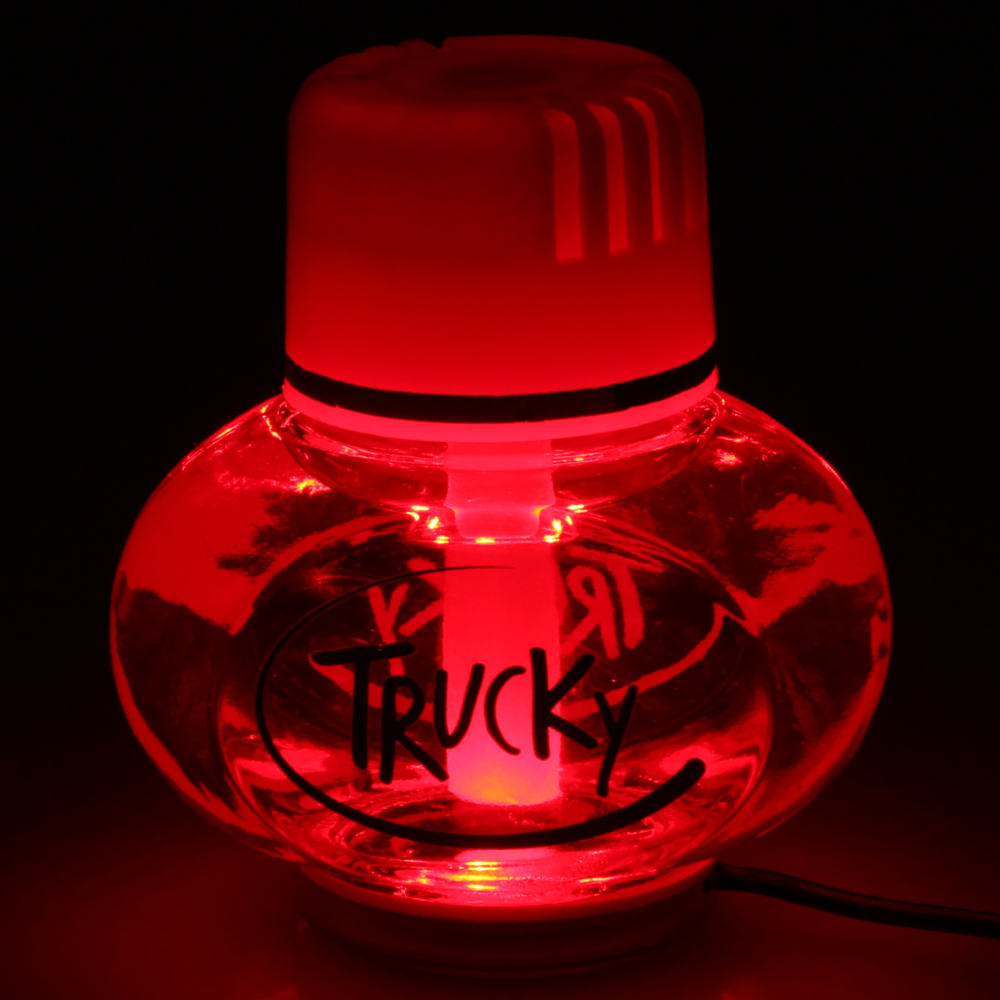 Lufterfrischer Cherry Kirsche mit Poppy LED Beleuchtung rot 12V 24V LKW KFZ Auto Bus Wohnwagen