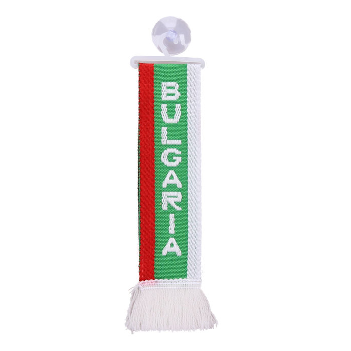 LKW Auto Minischal Bulgarien Bulgaria Mini Schal Wimpel Saugnapf Anhänger Spiegel Deko Flagge