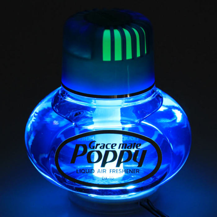 Poppy Grace mate Lufterfrischer Lavendel mit USB 5V 7 LED Beleuchtung LKW Auto KFZ Wohnwagen