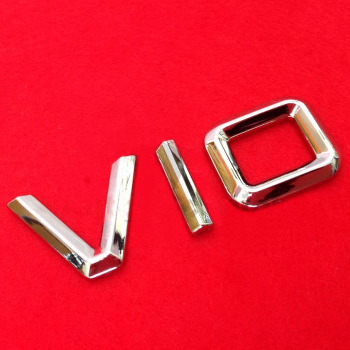 3D V10 Emblem Zeichen Chrom Schriftzug Auto Aufkleber Motorhaube Kotflügel Logo
