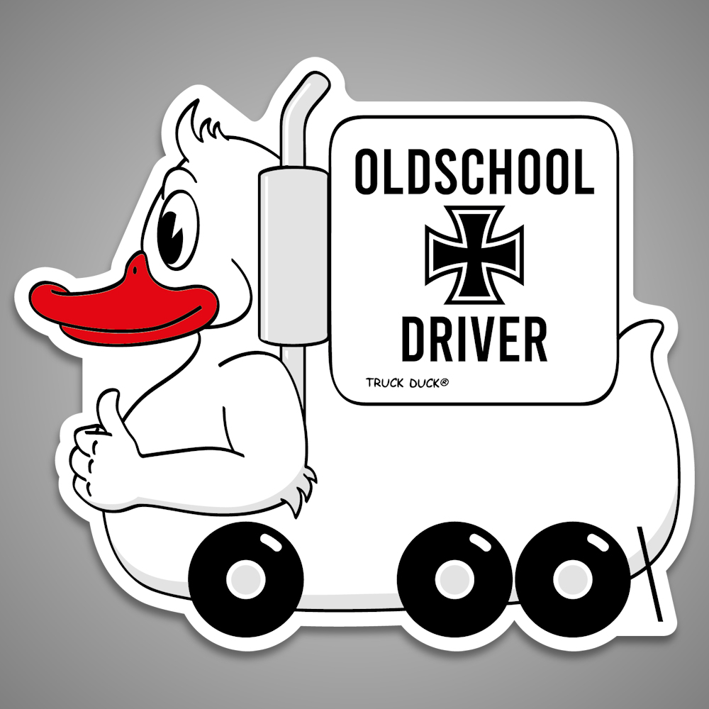 2x Oldschool Driver Camion Autocollant Set Old School Trucker Fanion Déco Camion Chauffeur