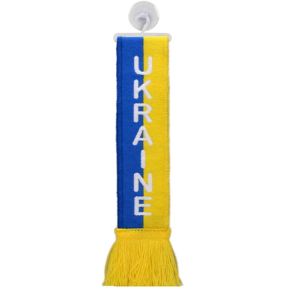 LKW Auto Minischal Ukraine Mini Schal Wimpel Saugnapf Anhänger Spiegel Deko Flagge