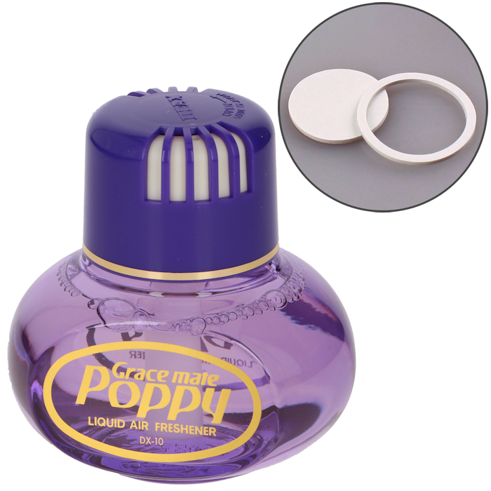 Poppy Grace mate Flasche Lufterfrischer Lavendel mit Klebepad für LED Beleuchtung LKW KFZ Auto Bus